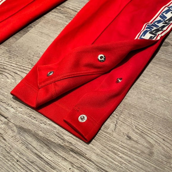 Nike Sportswear Red Taped Trousers Snap Ankle Jogger Pants Men’s Size Medium - Picture 4 of 6